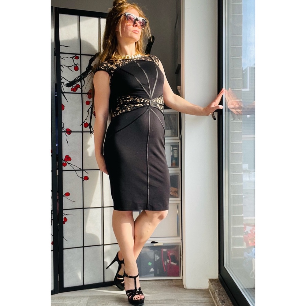 Tadashi Shoji Black Lace Bodycon Dress - Picture 7 of 10